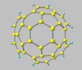 Circumtrindene molecule isolated on gray Royalty Free Stock Photo