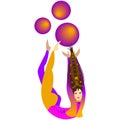 Circus Acrobat Girl. Royalty Free Stock Photo