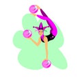 Circus Acrobat Girl. Royalty Free Stock Photo