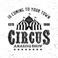 Circus amazing show vector black vintage emblem