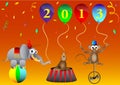 Circus animal New 2013 Year balloons party decorat