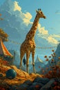 circus with giraffe