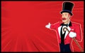 Circus Announcer with background Royalty Free Stock Photo