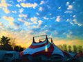 Circus, art, sunset, magic, feelings and fairytale Royalty Free Stock Photo