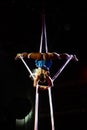 Circus Artist, Acrobatic Performance, Aerial Gymnast Royalty Free Stock Photo