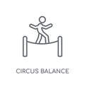 Circus balance linear icon. Modern outline Circus balance logo c