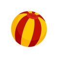 Circus ball icon flat isolated vector