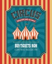 Vintage circus carnival show invitation.magic circus event elements