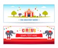 Circus banner vector