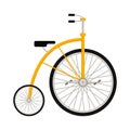 Circus bicycle icon. Cartoon illustration of circus bicycle. Vector isolated retro show flat icon for web Royalty Free Stock Photo
