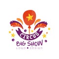 Circus big show logo design, carnival, festive, circus show label, design element can be used for flyear, poster, banner Royalty Free Stock Photo