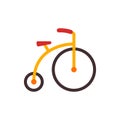 Circus bike. Icon. Vector illustration white background Royalty Free Stock Photo