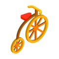 Circus bike isometric 3d icon Royalty Free Stock Photo