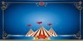 Circus blue invitation Royalty Free Stock Photo