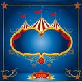 Circus blue leaflet Royalty Free Stock Photo