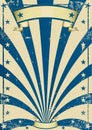 Circus blue vintage poster Royalty Free Stock Photo