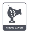 circus canon icon in trendy design style. circus canon icon isolated on white background. circus canon vector icon simple and Royalty Free Stock Photo