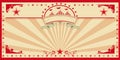 Circus card red vintage Royalty Free Stock Photo