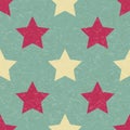 Circus carnival retro vintage stars seamless pattern. Textured old fashioned retro graphic template. Vector texture background