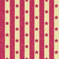 Circus carnival retro vintage stripes with stars seamless pattern. Textured old fashioned graphic template. Vector texture