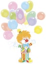 Circus clown with balloons