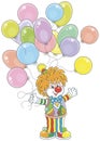 Circus clown with balloons