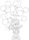 Circus clown with balloons