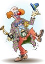 Circus clown greets Royalty Free Stock Photo