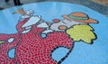 Circus Clown Mosaic Mural Arts Zhuhai Hengqin Chimelong Clowns Show Colorful Costume Acrobats Performance Entertainment Entrance