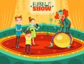 Circus Clown Performance Bubble Show Poster