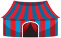 Circus dome tent isolated