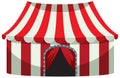 Circus dome tent isolated