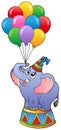 Circus elephant with balloons 1 Royalty Free Stock Photo