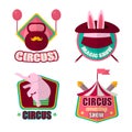 Circus emblems set