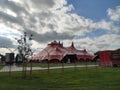 Circus Extreme at Ealing Common gigantic red tent Royalty Free Stock Photo