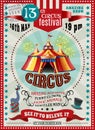 Circus Festival Announcement Retro Poster Royalty Free Stock Photo