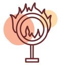 Circus fire magic, icon