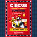 Circus Fun Fair Carnival Poster Red
