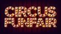 Circus Funfair Banner Sign Vector. For Party, Festival Signboard Design. For Brochure, Party Design. Circus Style
