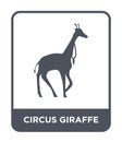 circus giraffe icon in trendy design style. circus giraffe icon isolated on white background. circus giraffe vector icon simple