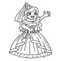 Circus Girl in a Princess Costume Isolated