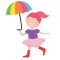 Circus girl with umbrella