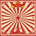 Circus grunge greeting card