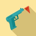 Circus gun icon, flat style Royalty Free Stock Photo