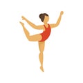 Circus gymnast icon flat isolated vector