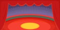 Circus horizontal banner arena, cartoon style