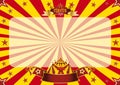 Circus horizontal red and yellow Royalty Free Stock Photo