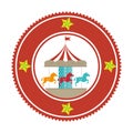 circus horse entertainment icon Royalty Free Stock Photo