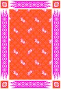 Circus horse red and pink vector carpet design.