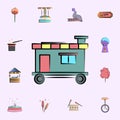 circus house on wheels colored icon. circus icons universal set for web and mobile